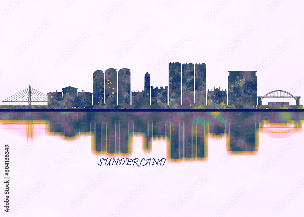 Sunderland Skyline. Cityscape Skyscraper Buildings Landscape City Background Modern Art Architecture Downtown Abstract Landmarks Travel Business Building View Corporate
