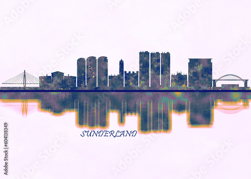 Sunderland Skyline. Cityscape Skyscraper Buildings Landscape City Background Modern Art Architecture Downtown Abstract Landmarks Travel Business Building View Corporate