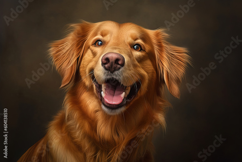 portrait of a smiling labrador
