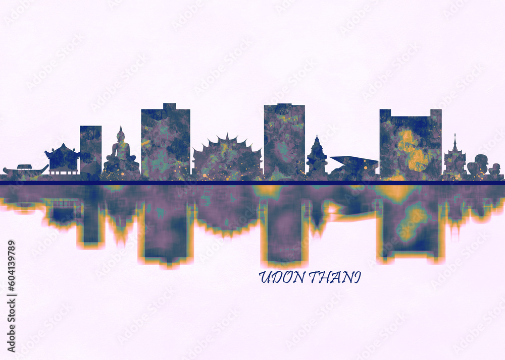 Udon Thani Skyline. Cityscape Skyscraper Buildings Landscape City Background Modern Art Architecture Downtown Abstract Landmarks Travel Business Building View Corporate Udon Thani Skyline. Cityscape Skyscraper Buildings Landscape City Background Modern Art Architecture Downtown Abstract Landmarks Travel Business Building View Corporate
