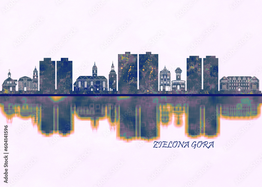 Zielona Gora Skyline. Cityscape Skyscraper Buildings Landscape City Background Modern Art Architecture Downtown Abstract Landmarks Travel Business Building View Corporate Zielona Gora Skyline. Cityscape Skyscraper Buildings Landscape City Background Modern Art Architecture Downtown Abstract Landmarks Travel Business Building View Corporate
