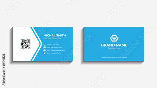 Double-sided creative business card template. Modern and simple business card design.