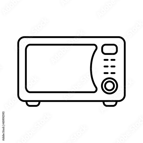 Microwave oven icon. Kitchen appliance icon. Vector illustration.
