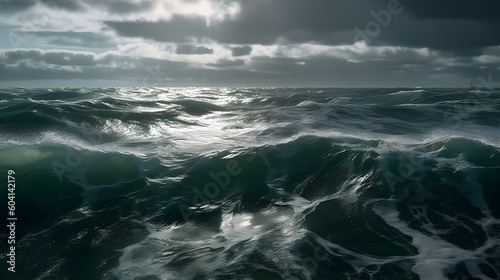 storm on the sea AI generated