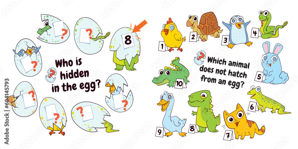 Who is hidden in the egg. Which animal does not hatch from an egg