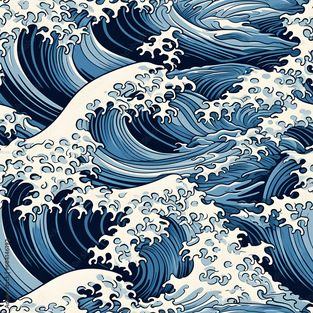 The Great Wave off Kanagawa pattern The Great Wave off Kanagawa pattern