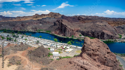 Obraz na plátně Views of Colorado River near Parker, AZ