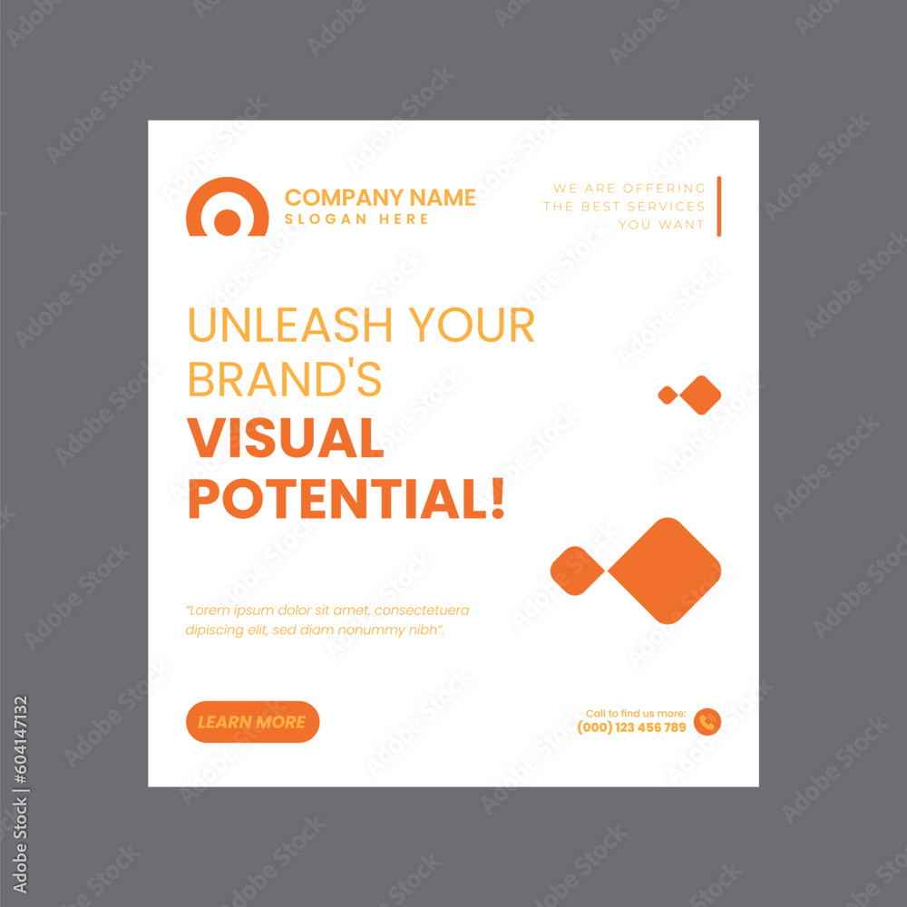 Fototapeta premium Graphic Designing Social Media Post Design Template
