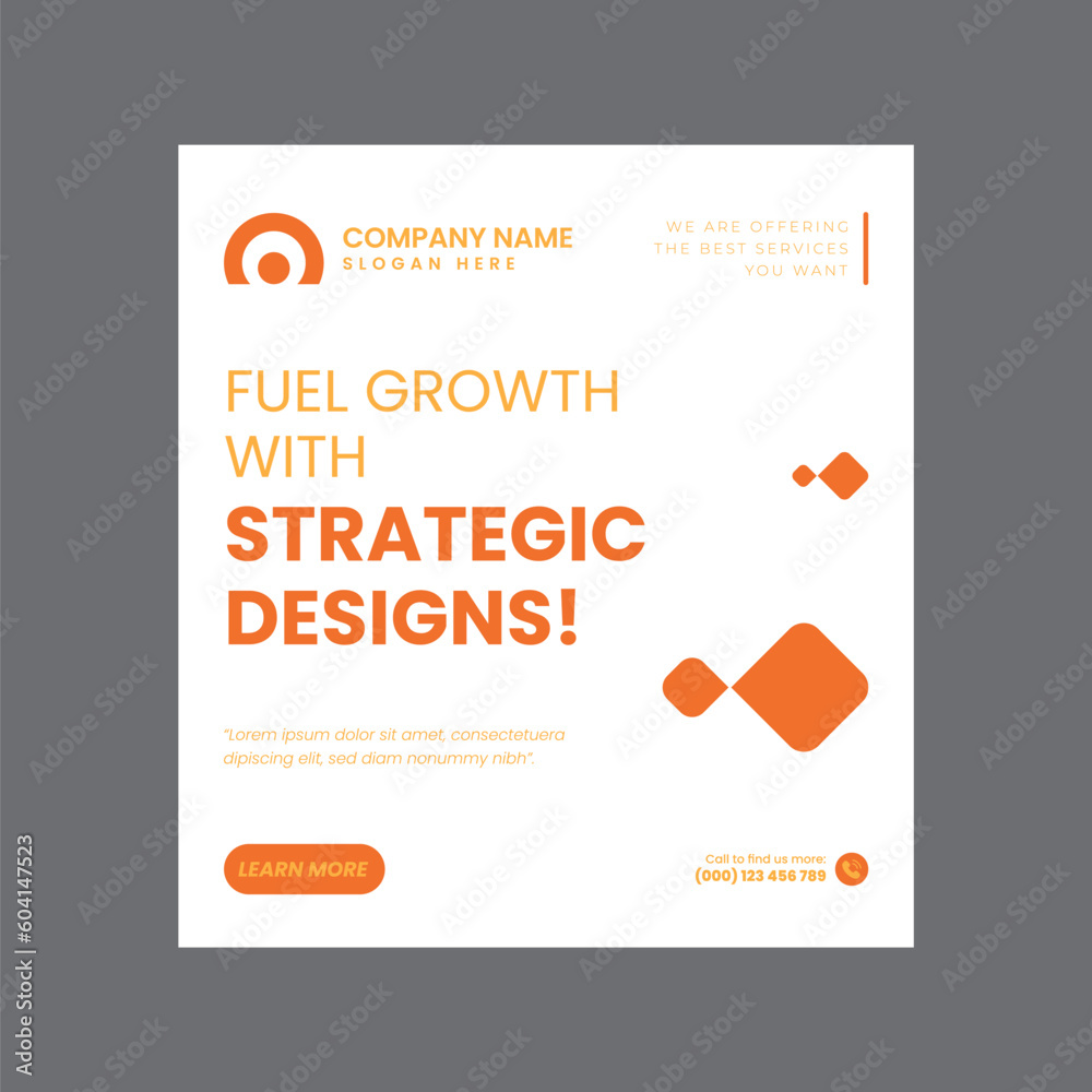 Fototapeta premium Graphic Designing Social Media Post Design Template