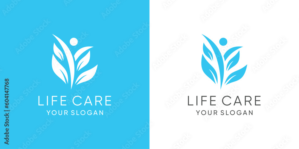 Healthcare logo with modern creative abstract concept