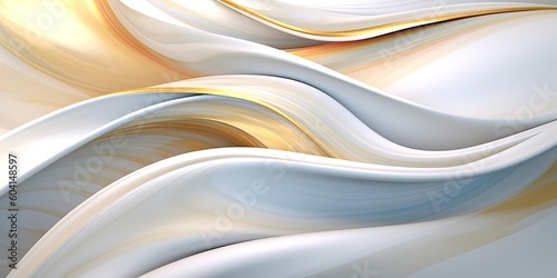 abstract white and gold swi...