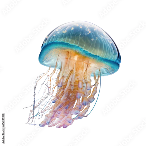 Obraz jellyfish on a transparant background, PNG, Generative Ai