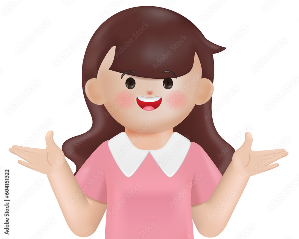 3d Young businesswoman hands up surprise or amazing character. telemarketing agents. 3d render cartoon isolated design. 3d Young businesswoman hands up surprise or amazing character. telemarketing agents. 3d render cartoon isolated design.