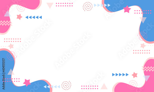 Shapes and geometric background for kids with candy color