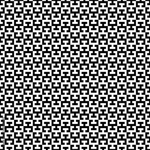 Seamless surface pattern design with Chaine Femme tiles ornament. Oriental traditional ornamentation with repeated sign shapes. Ancient mosaic wallpaper. Ethnic motif. Digital paper. Vector art image.