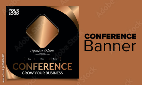 vector elegant business conference banner template