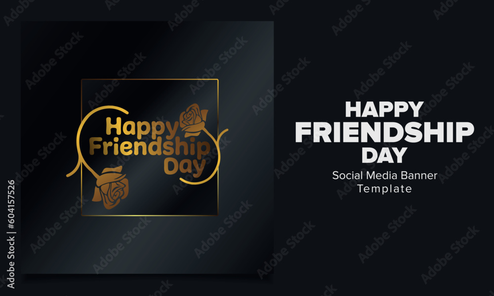 Vector happy friendship day social media design