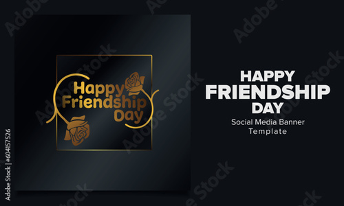 Vector happy friendship day social media design