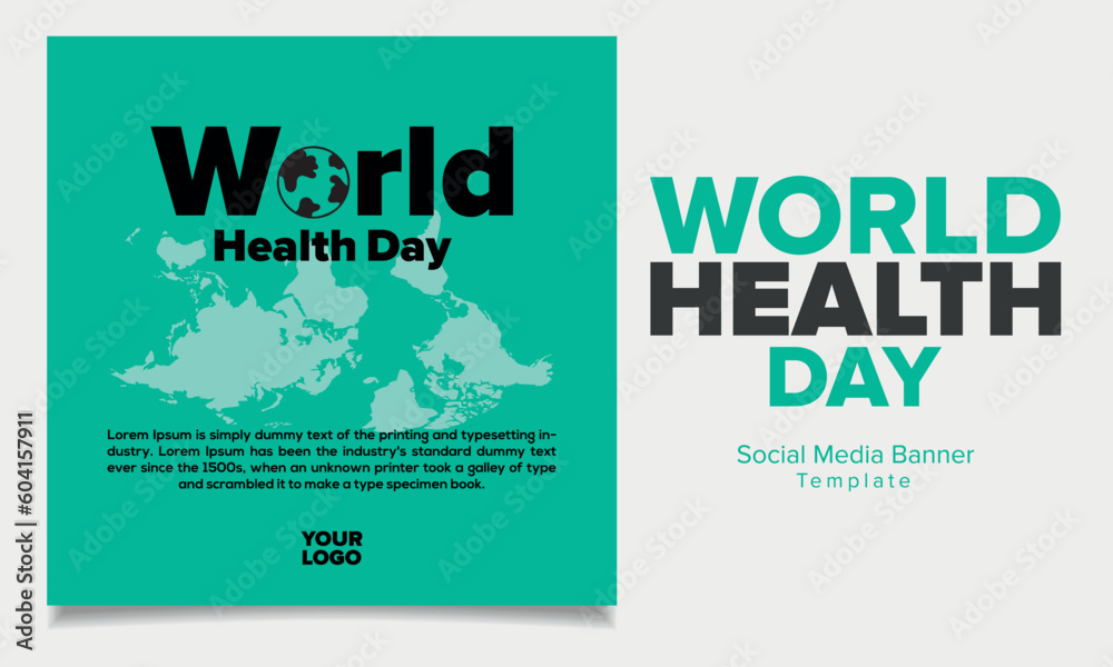 Obraz premium World Health Day Social Media Banner Template
