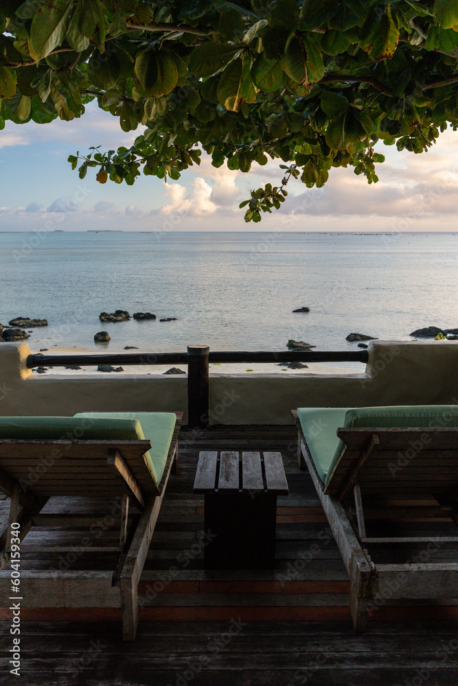 Fototapeta premium Luxury accomodation on Aitutaki, Cook Islands