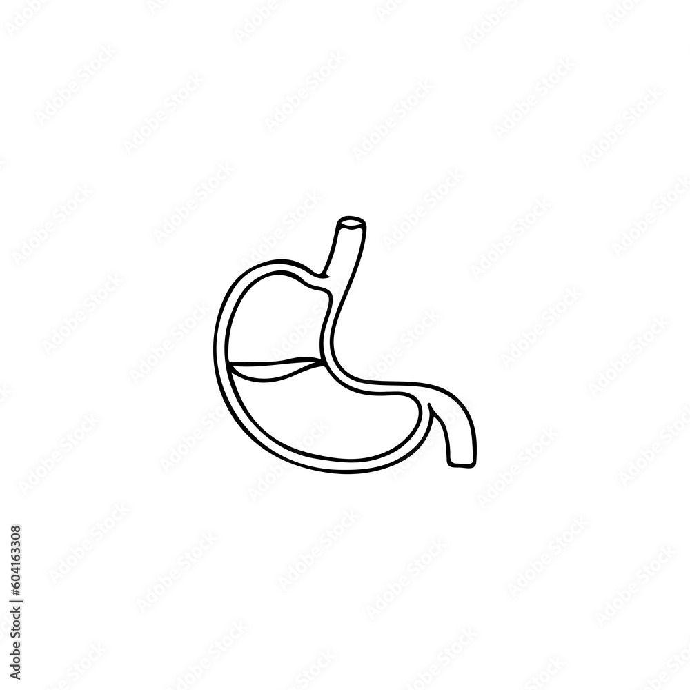 Vector illustration of gastric doodle concept Vector illustration of gastric doodle concept