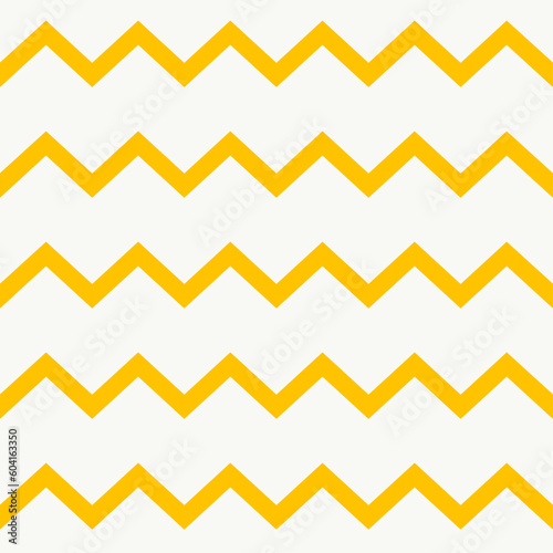 pattern with yellow zigzag seamless vector. White background