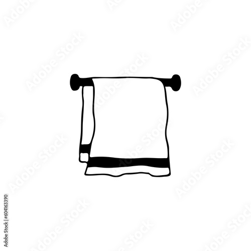 Vector illustration of small towel doodle