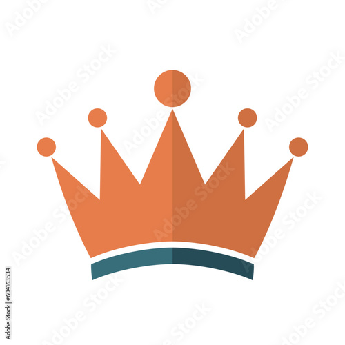 Crown icon. Color king crown symbol. Isolated crown icon. Vector illustration.