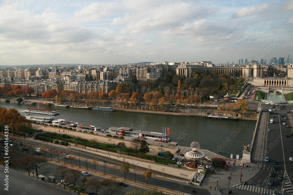 Obraz premium Paris panorama, France, European cityscape, streets landscape