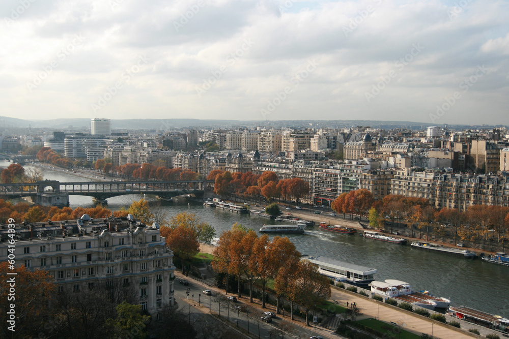 Obraz premium Paris panorama, France, European cityscape, streets landscape