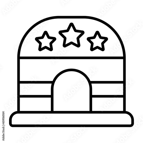 Military Base Thin Line Icon