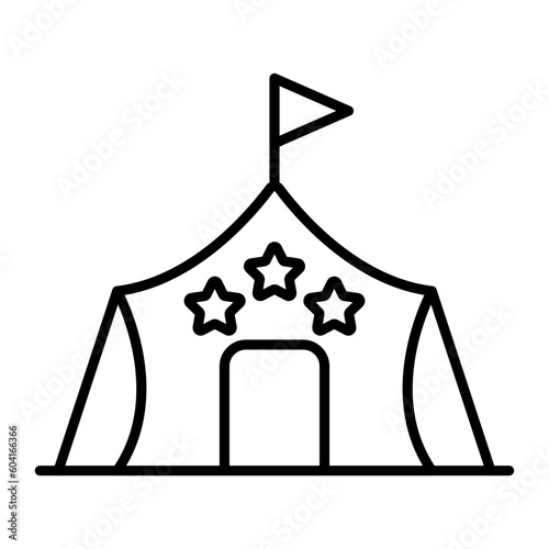 Tent Thin Line Icon