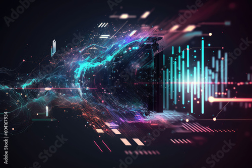 Artificial intelligence big data information flow technology background, AI generation