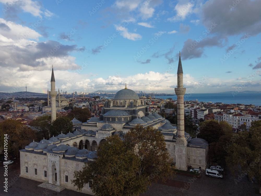 Fototapeta premium Turkey, Istanbul, Sultanahmet Imperial Mosque, also known as the Blue Mosque