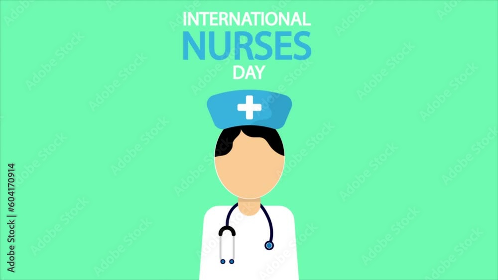 Nurses day international doctor, art video illustration.