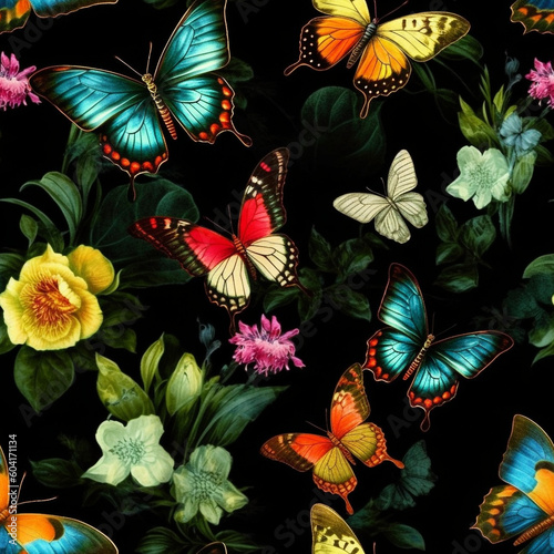 Vintage Oil Painted Butterfly   Seamless Designs   Digital Paper   Butterfly   Scrapbook Paper