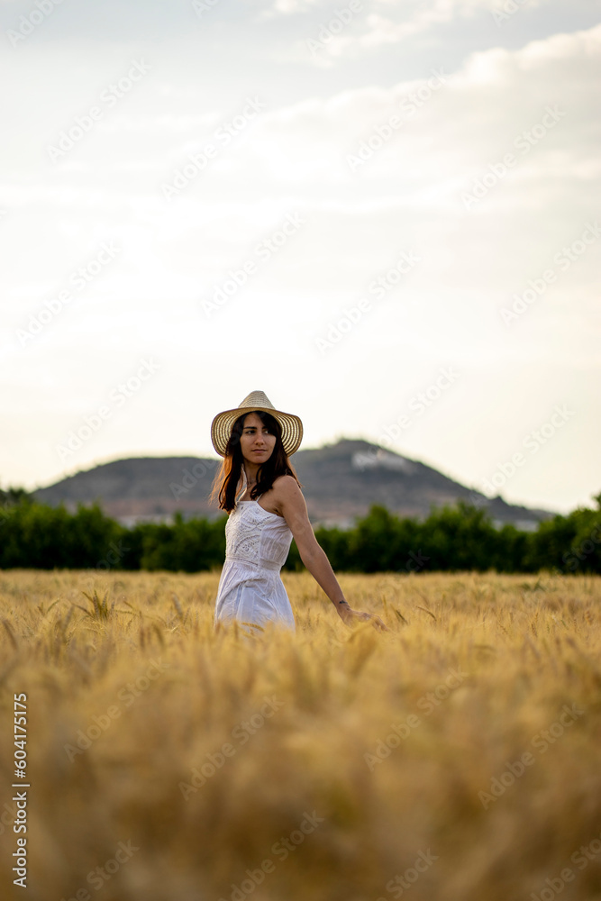 Portrait of a girl in a cereal field