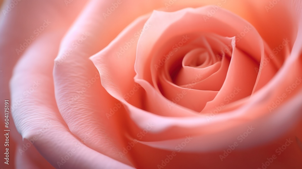 Pink rose background. Illustration AI Generative.