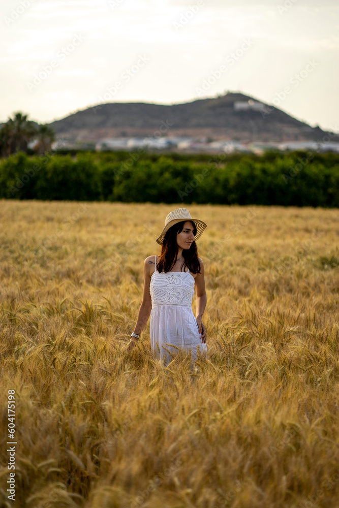 Portrait of a girl in a cereal field Portrait of a girl in a cereal field