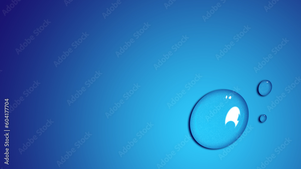 Minimalistic water droplet on a smooth blue gradient background. The image represents purity, freshness, and hydration, perfect for environmental and wellness themes. Minimalistic water droplet on a smooth blue gradient background. The image represents purity, freshness, and hydration, perfect for environmental and wellness themes.