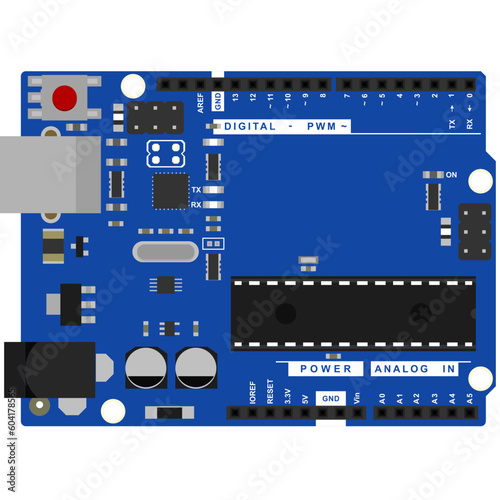 Arduino Microcontroller Board Illustration photo