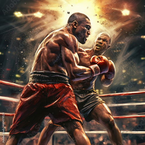 boxing fight sport boxer - by generative ai © CEVmemories
