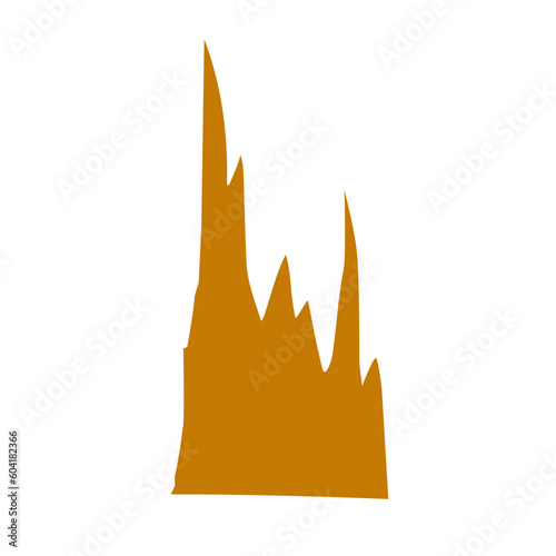 Flat style stalagmite illustration 