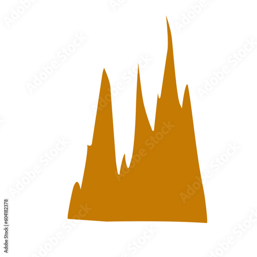 Flat style stalagmite illustration 
