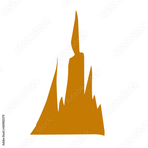 Flat style stalagmite illustration 