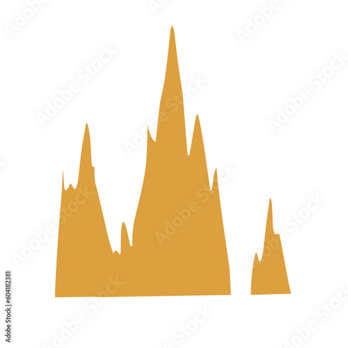 Flat style stalagmite illustration 