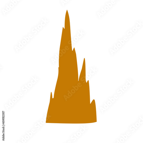 Flat style stalagmite illustration 