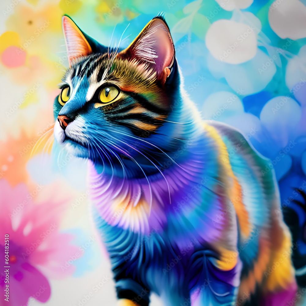 Cat created with Generative AI technology Cat created with Generative AI technology