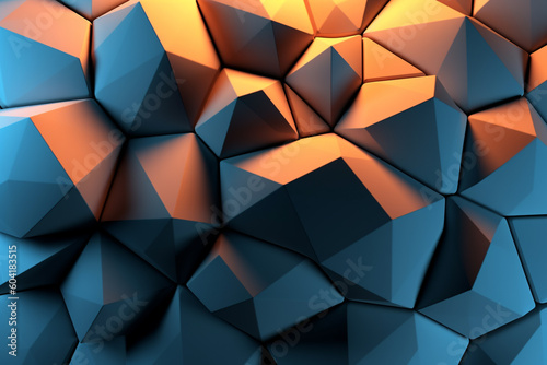 Abstract geometric texture   Low Poly Background  Polygonal mosaic ai generative low poly ai generative