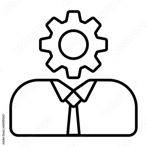 Scrum Master Thin Line Icon